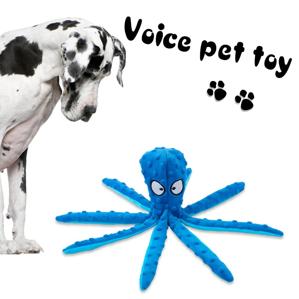 Dog Toy | Plush Octopus Squeaky Toy