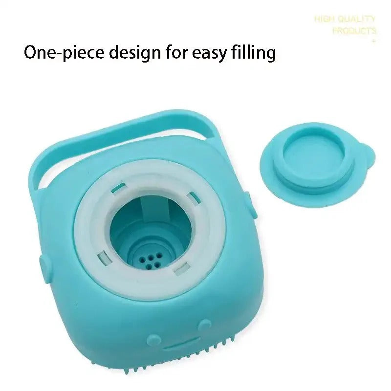 Pet Bath Brush | Shampoo Dispensing Cleaning Glove