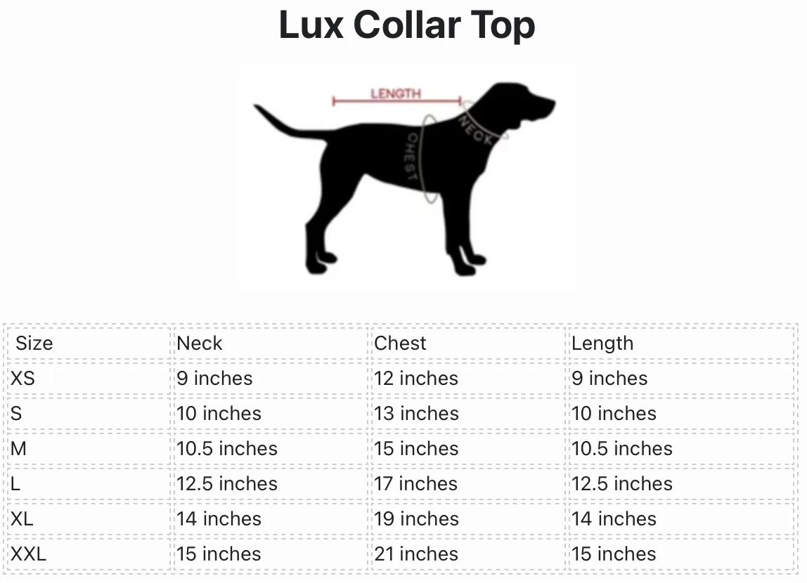 Dog Shirt | Luxury Pattern Collar Pet Top