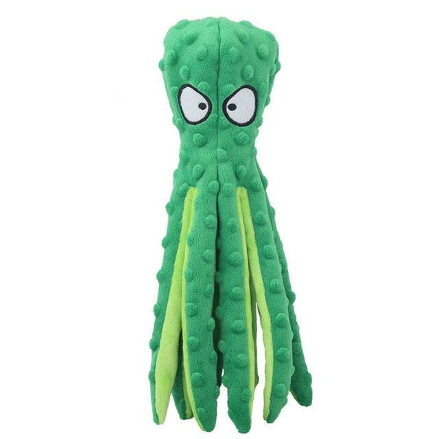 Dog Toy | Plush Octopus Squeaky Toy