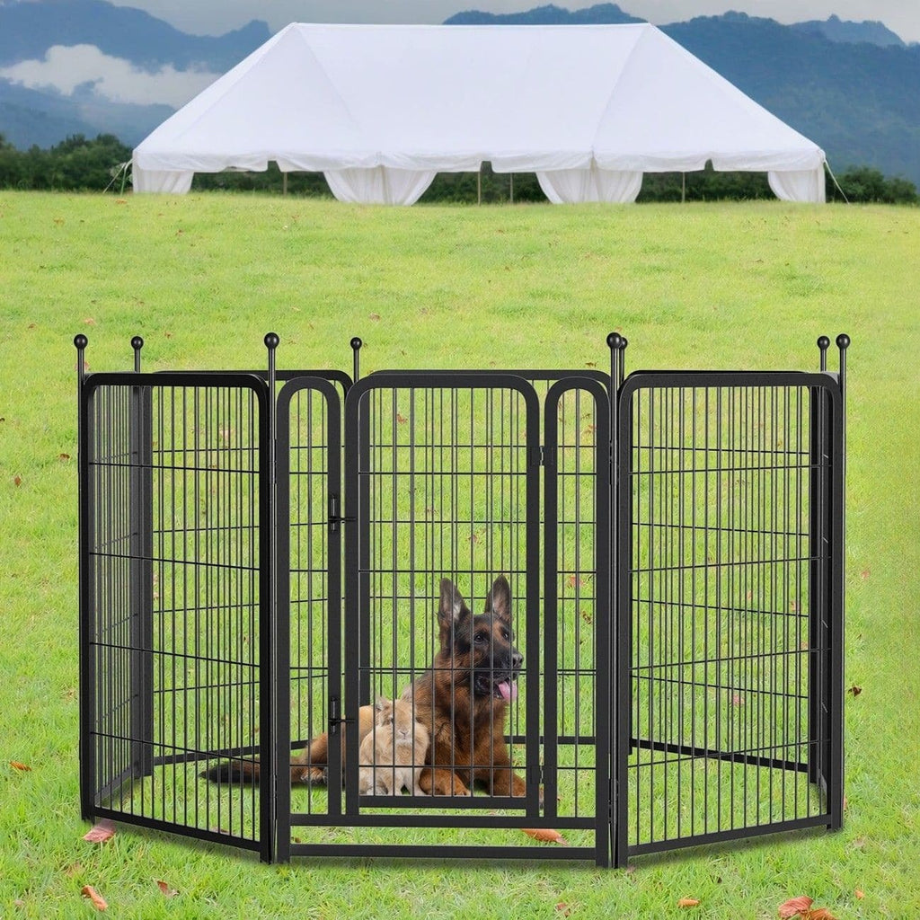 Heavy-Duty Metal Dog Playpen for Indoor & Outdoor Use, 40-in, 8-panel