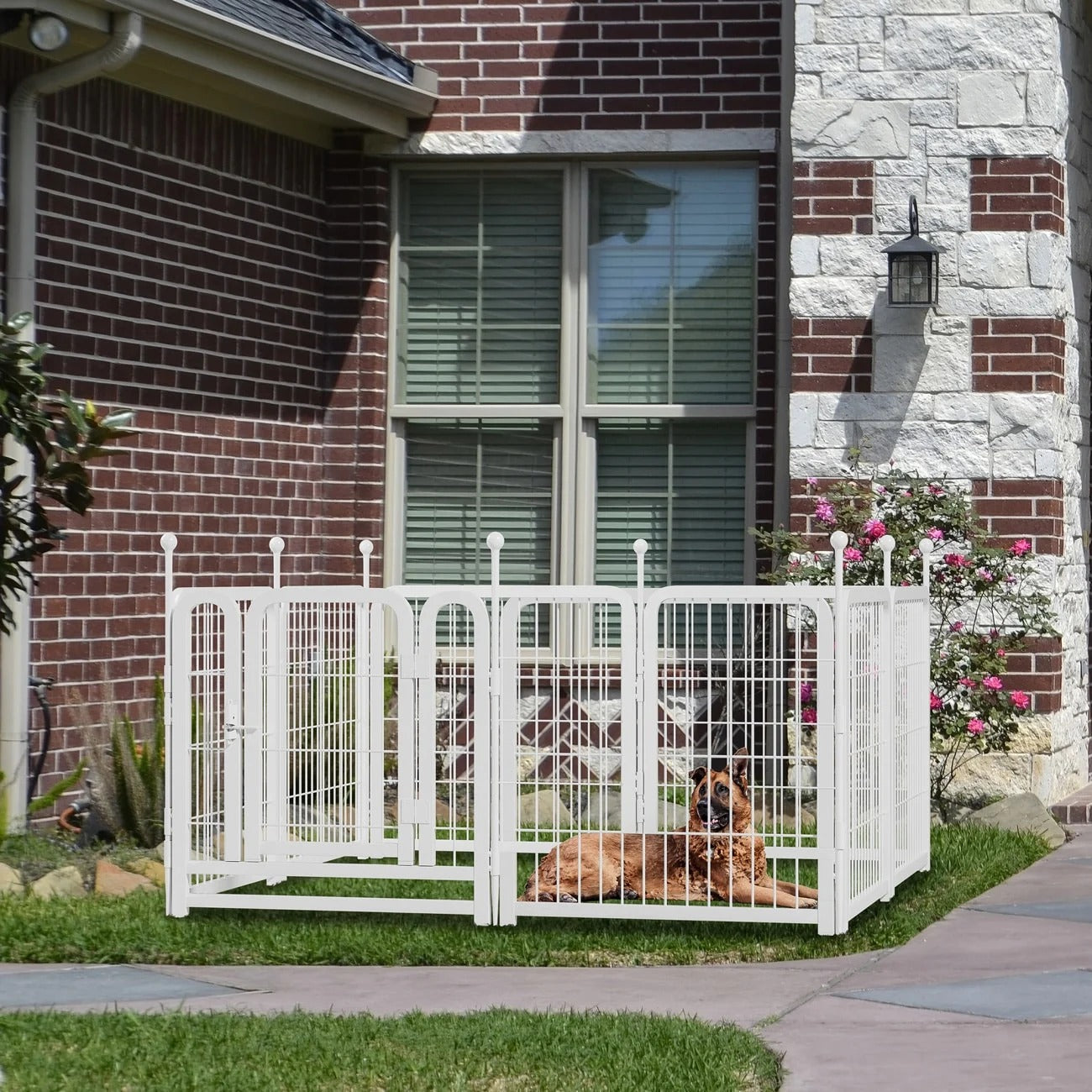 UrbanPaw Heavy-Duty Metal Dog Playpen – Secure Indoor & Outdoor Pet Exercise Pen