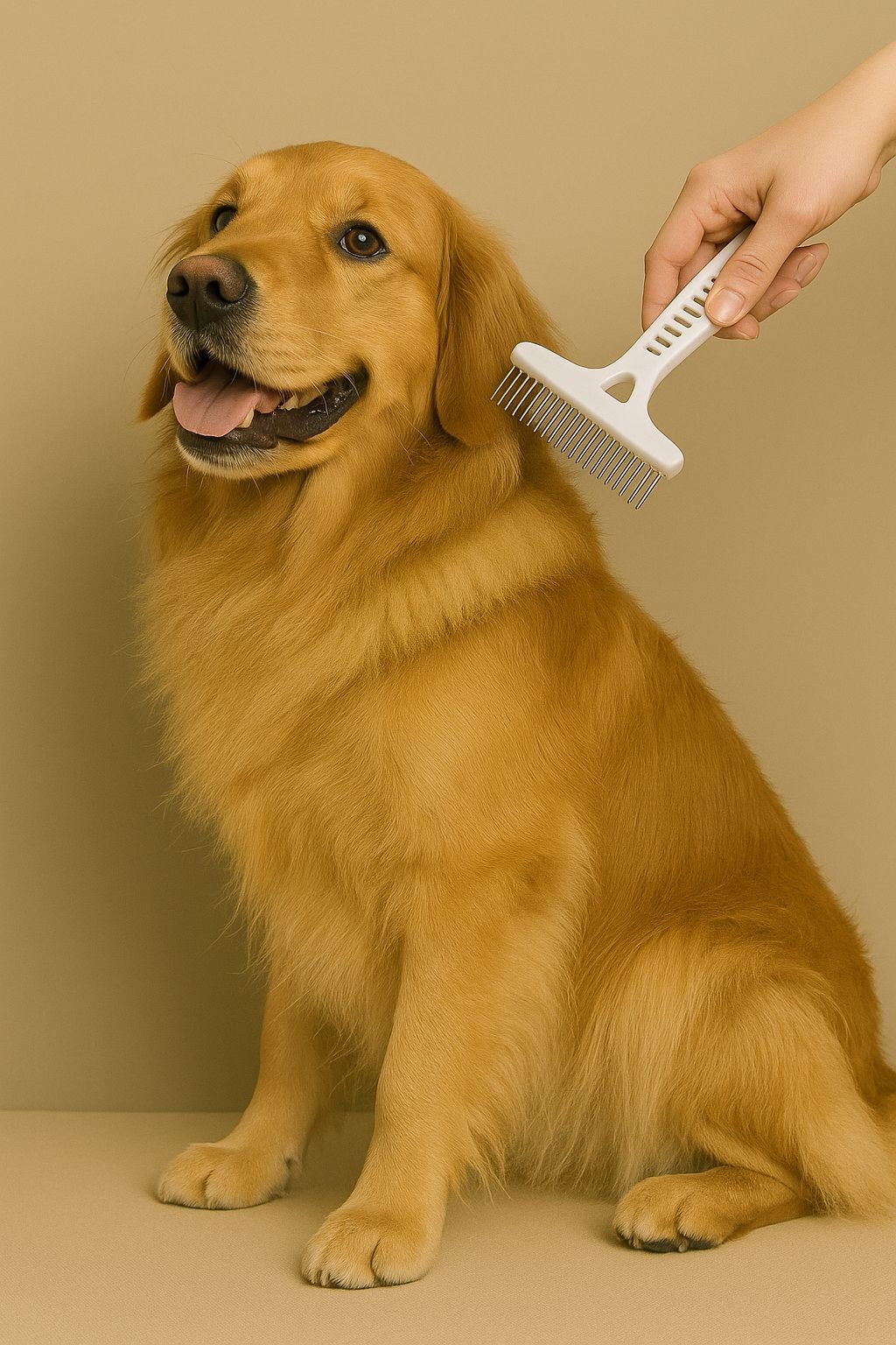 Pet Grooming Comb | Gentle Deshedding Rake Brush