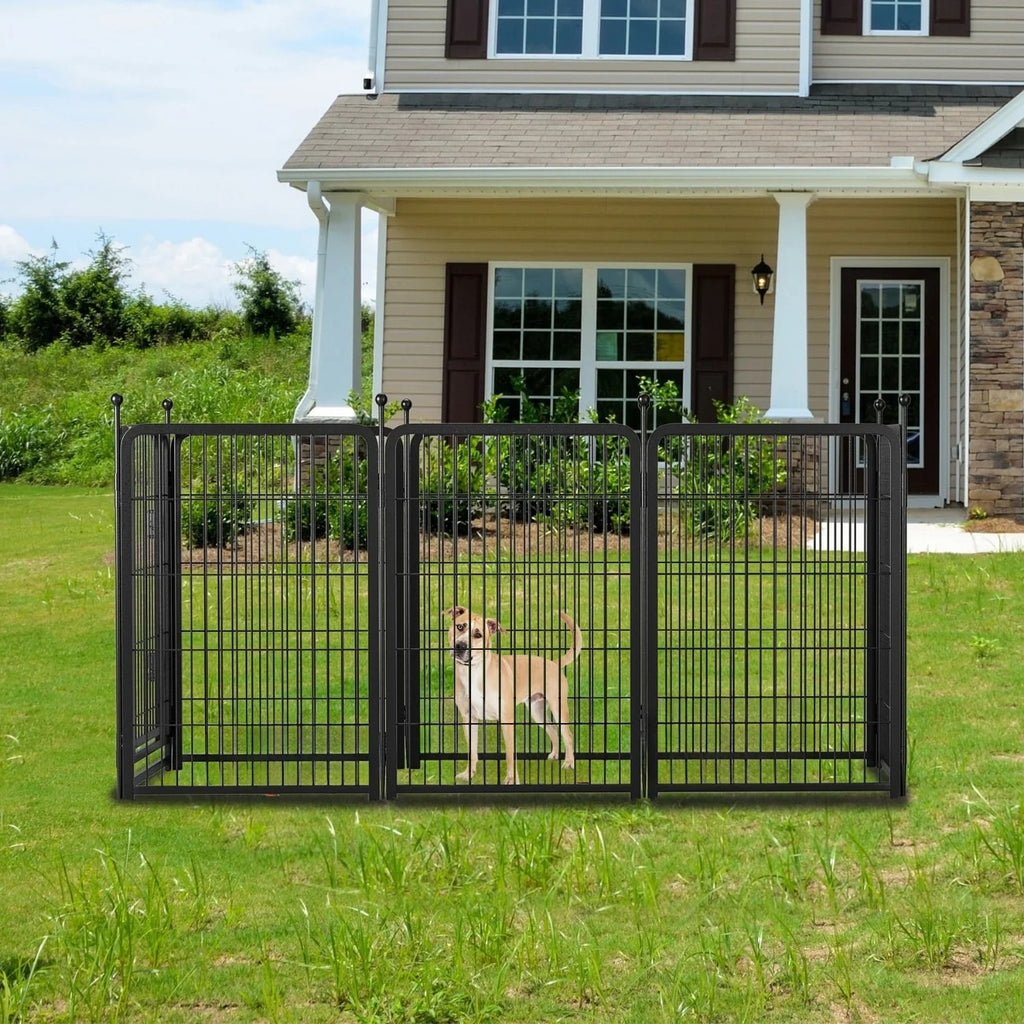 Heavy-Duty Metal Dog Playpen for Indoor & Outdoor Use, 40-in, 8-panel