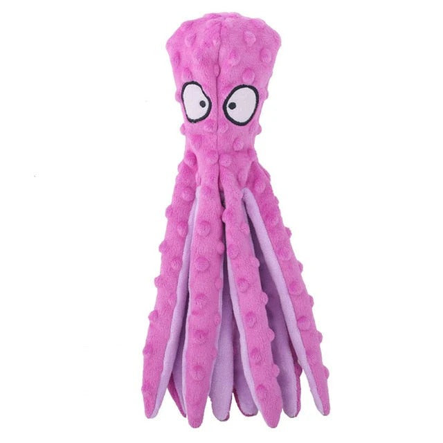 Dog Toy | Plush Octopus Squeaky Toy