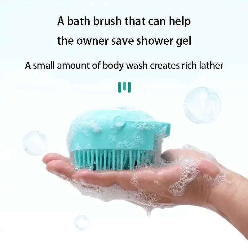 Pet Bath Brush | Shampoo Dispensing Cleaning Glove