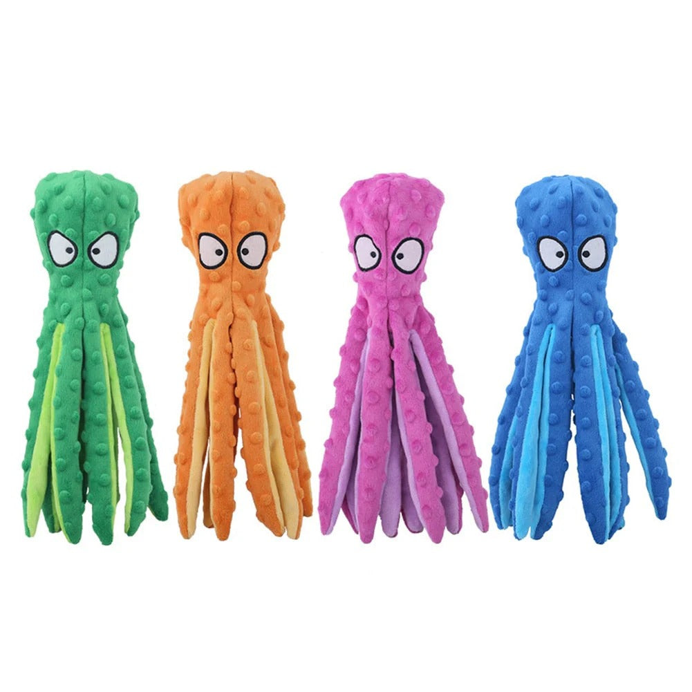Dog Toy | Plush Octopus Squeaky Toy